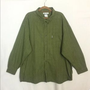 COLUMBIA Mens Shirt 4X Multicolored Button Down